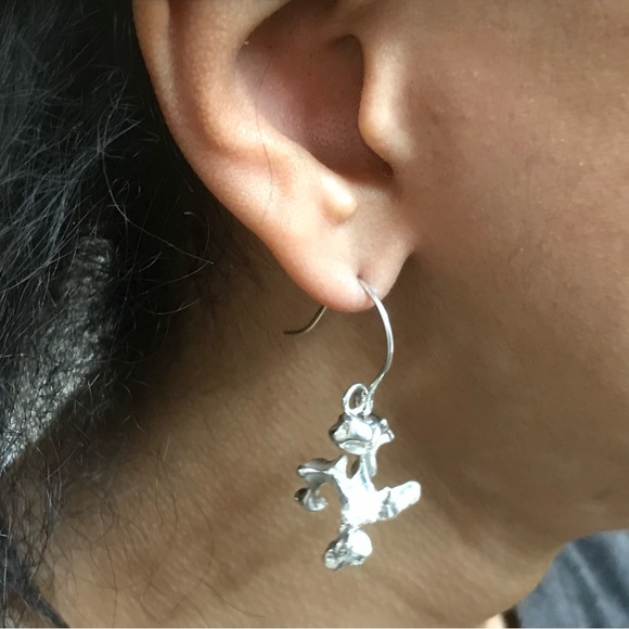 Sterling Silver Free Form Earrings - Picture 3 of 16